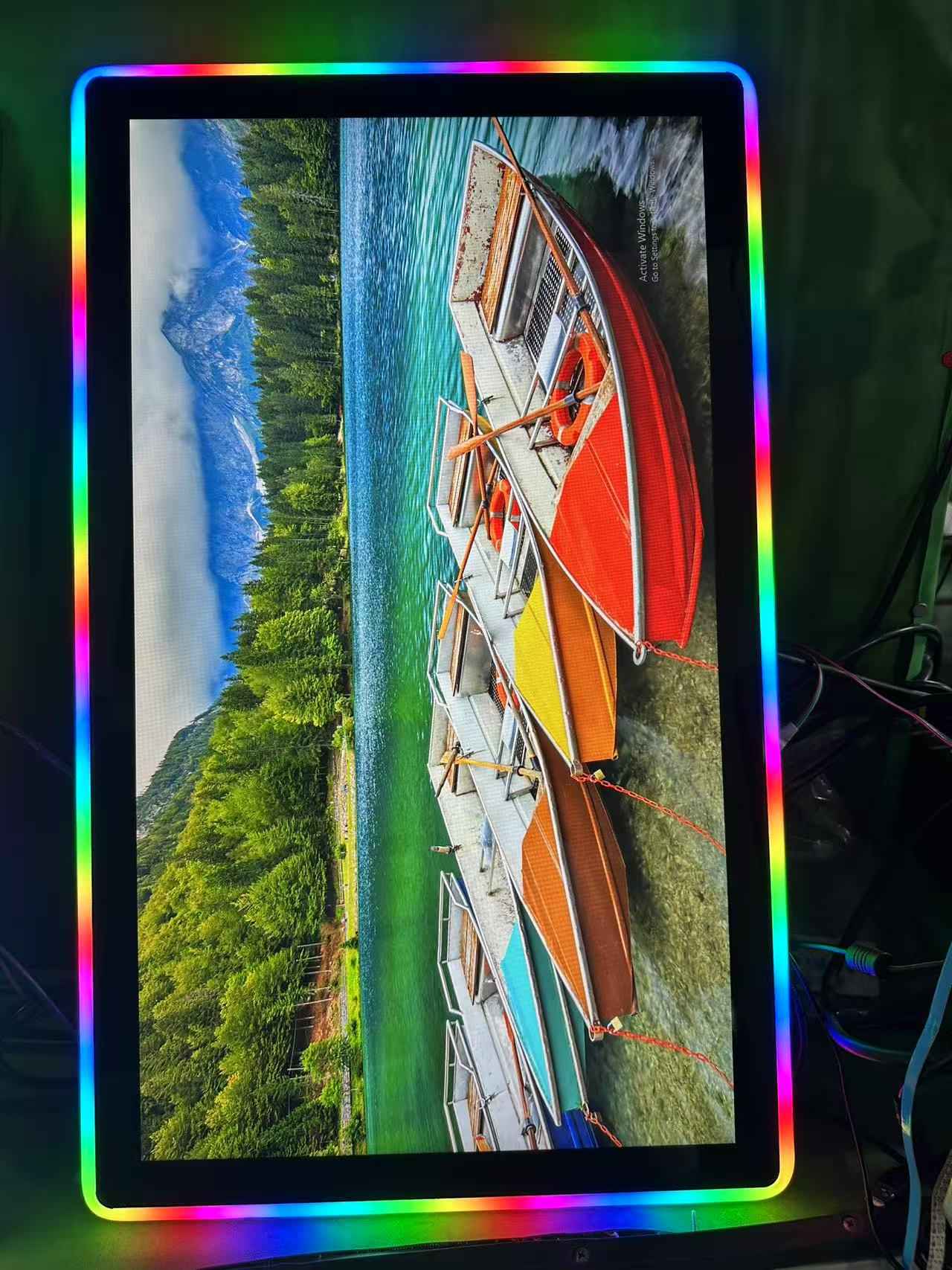 RGB LED နှင့်အတူ 27 လက်မ Capacitive Touch Screen Game Monitor