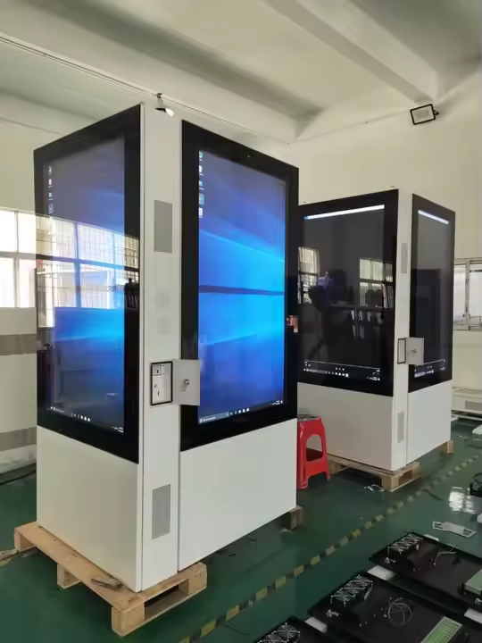 49 55 65 65 လက်မ Outdoor Ag Glass 4K 4G နှင့်အတူနှစ်ဖက်ဒစ်ဂျစ်တယ်ဆိုင်းဘုတ်