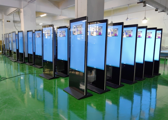 iPhone ပုံစံကြမ်းပြင် standing Digital Signage Totem Kiosk