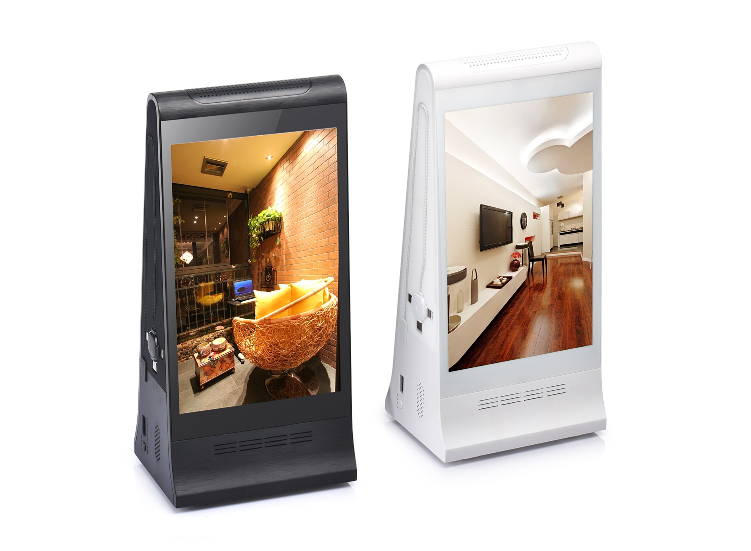 WiFi Dual နှစ်ဖက် 8 လက်မ Tabletop ဒစ်ဂျစ်တယ် kiosk